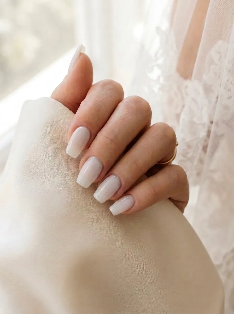 Coffin Shape Bridal Nails