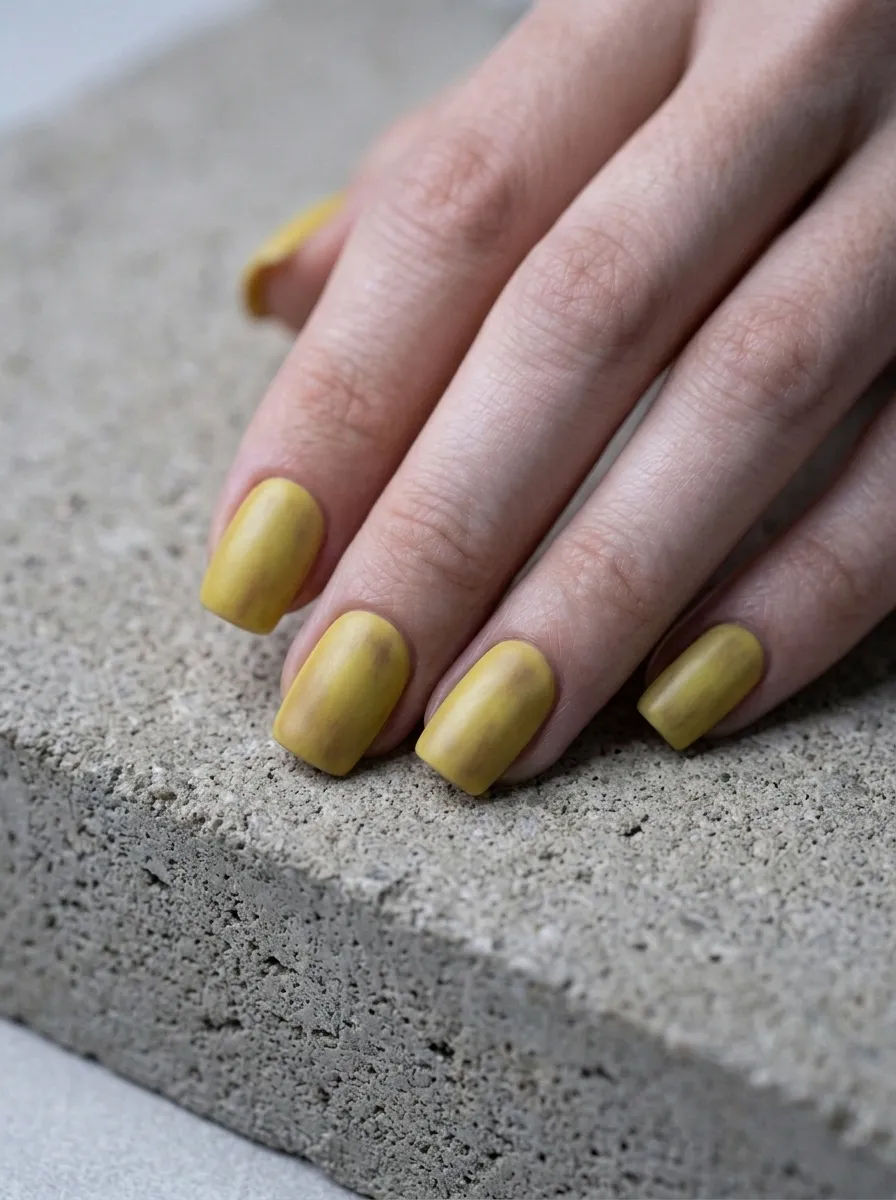 Rotten Banana Yellow Nails