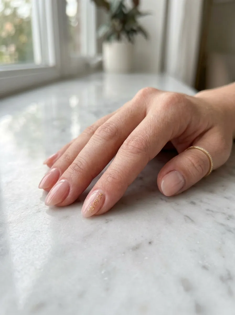 Personalized Initial or Date Nail Art
