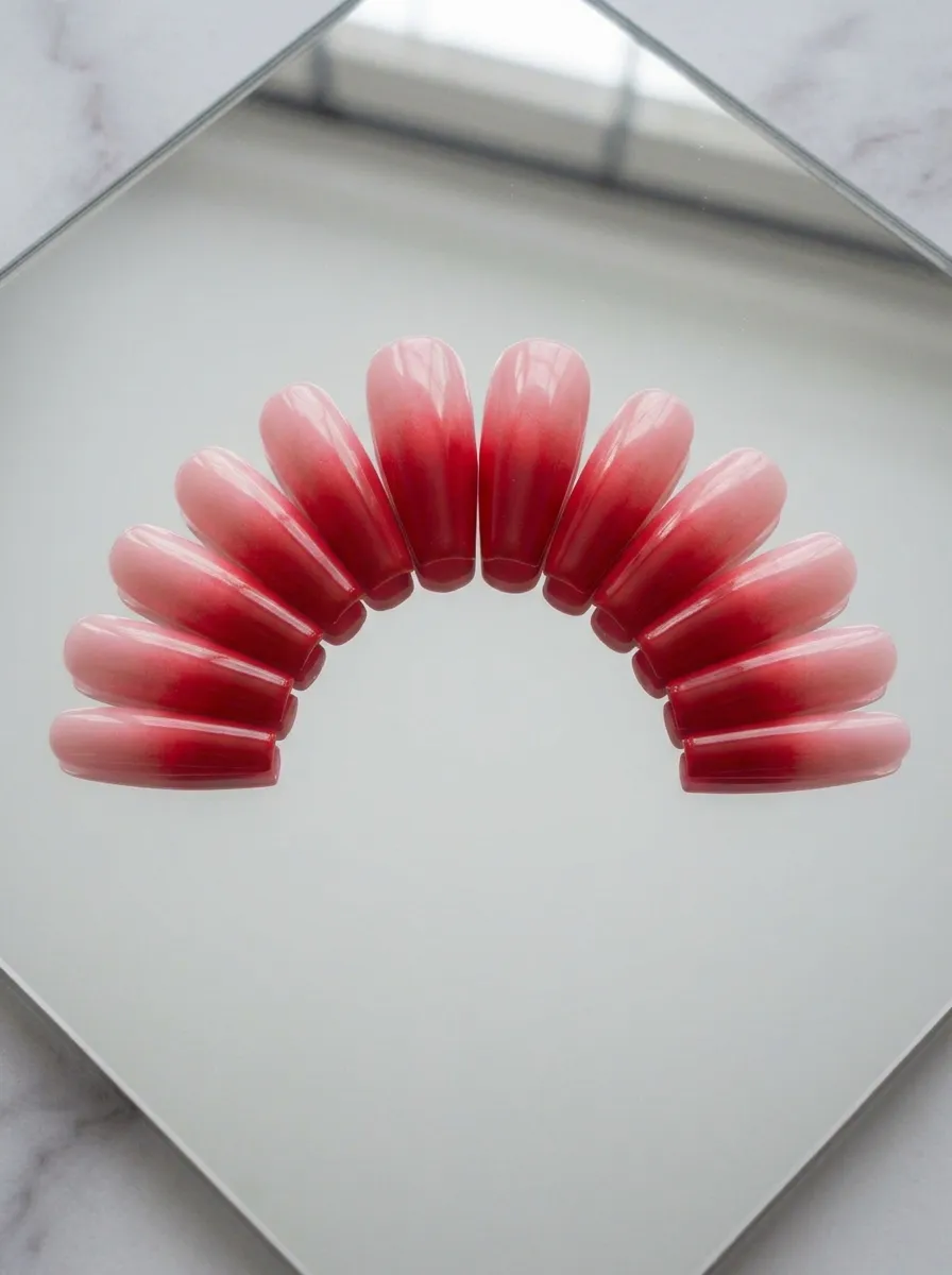 Red Ombre Press-On Nails