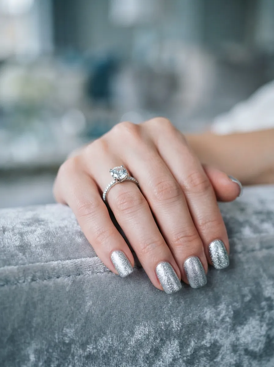 Silver Frost Nails