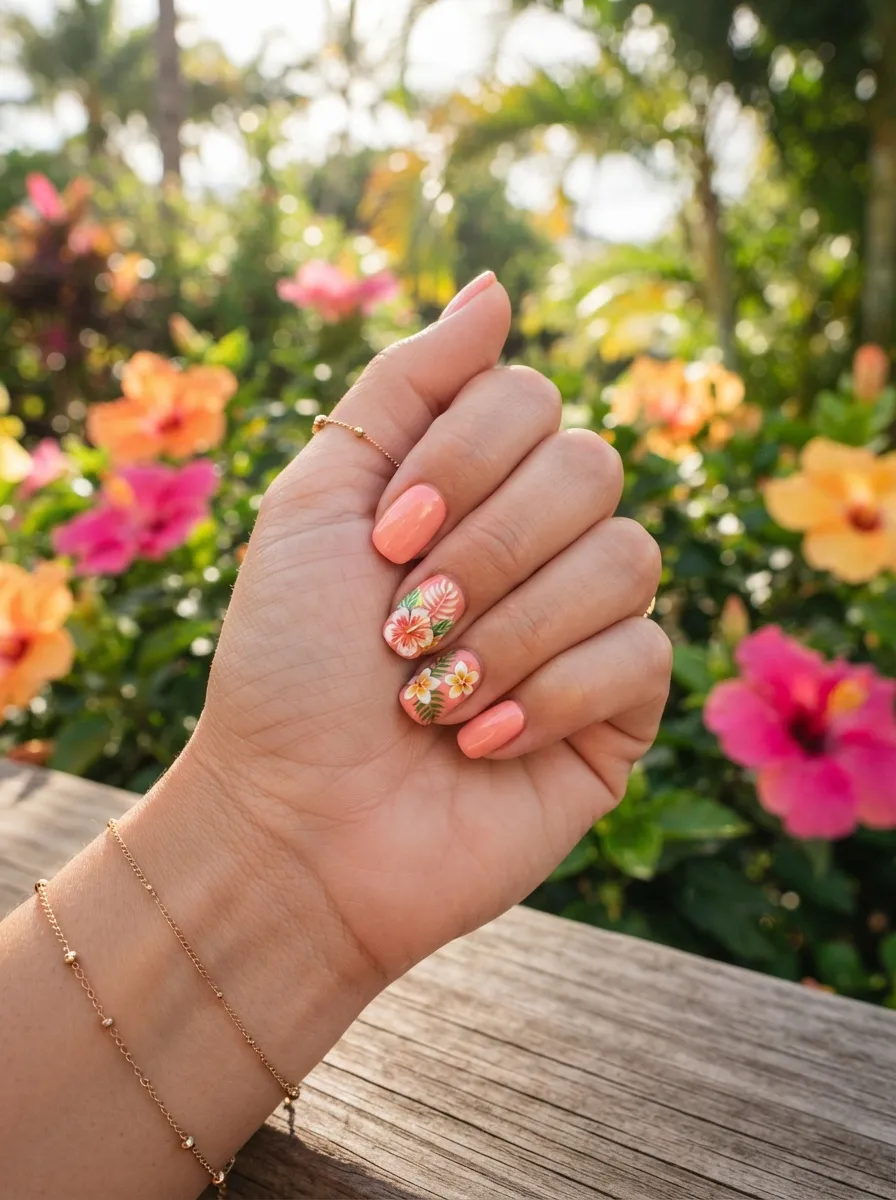 Aloha Flower Nails