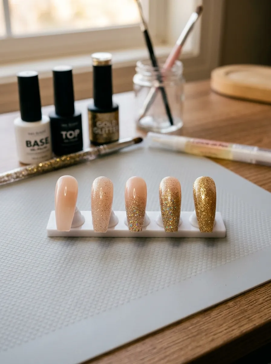 DIY Glitter Ombre Practice Set