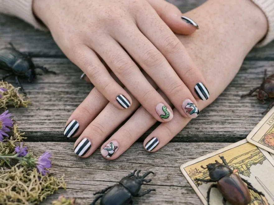 Beetlejuice Nails Ideas