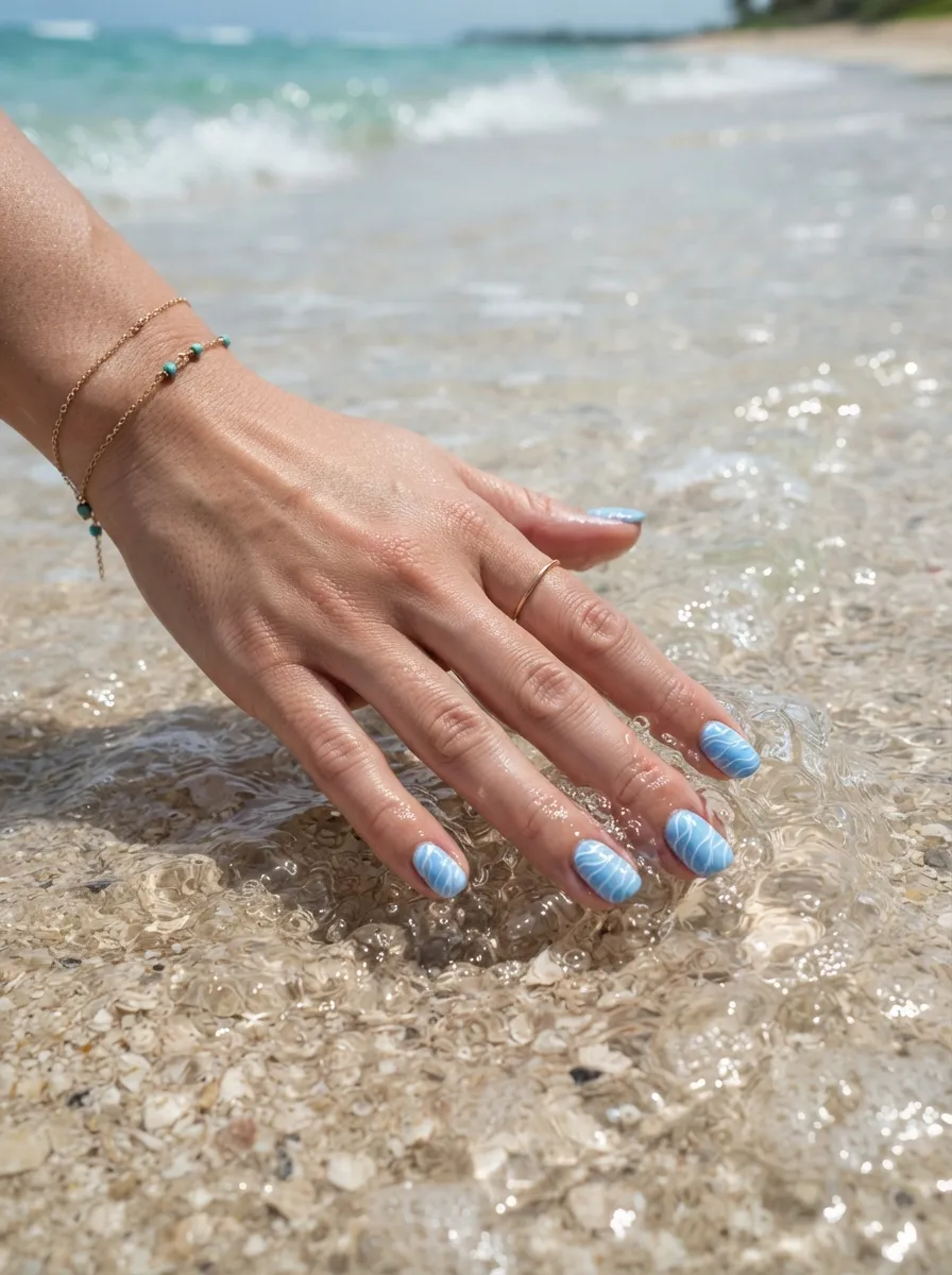 Rippling Water Nails