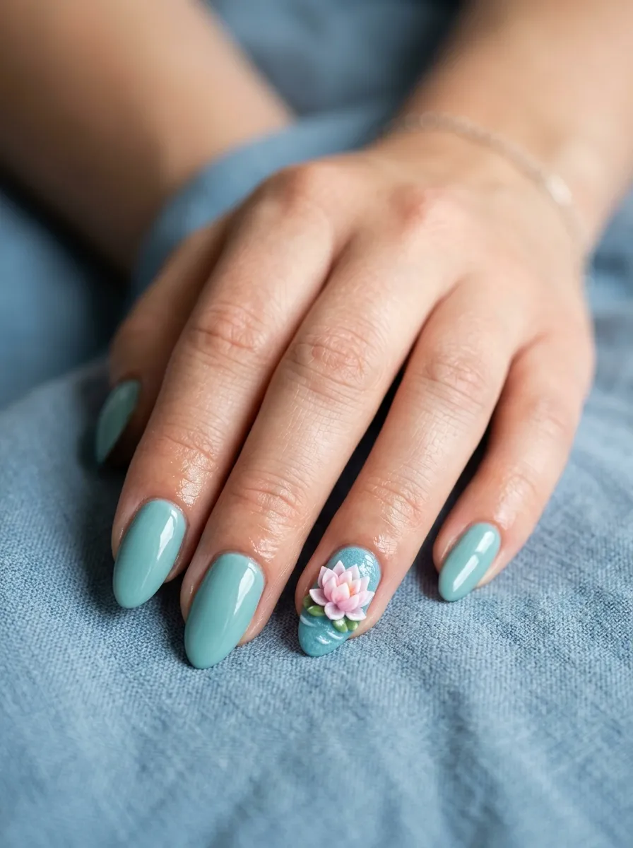 Water Lily Pond Nails