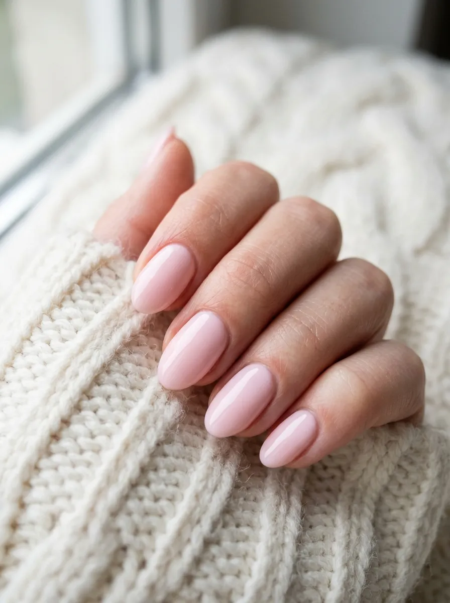 Pale Pink Gel Nails