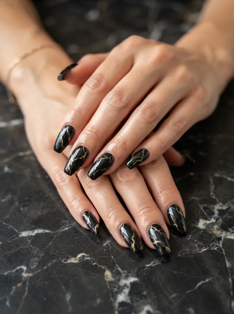 Black and Gold Marble