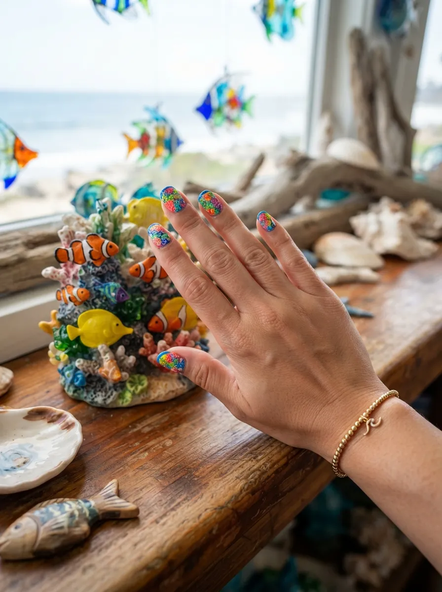 Rainbow Reef Nails