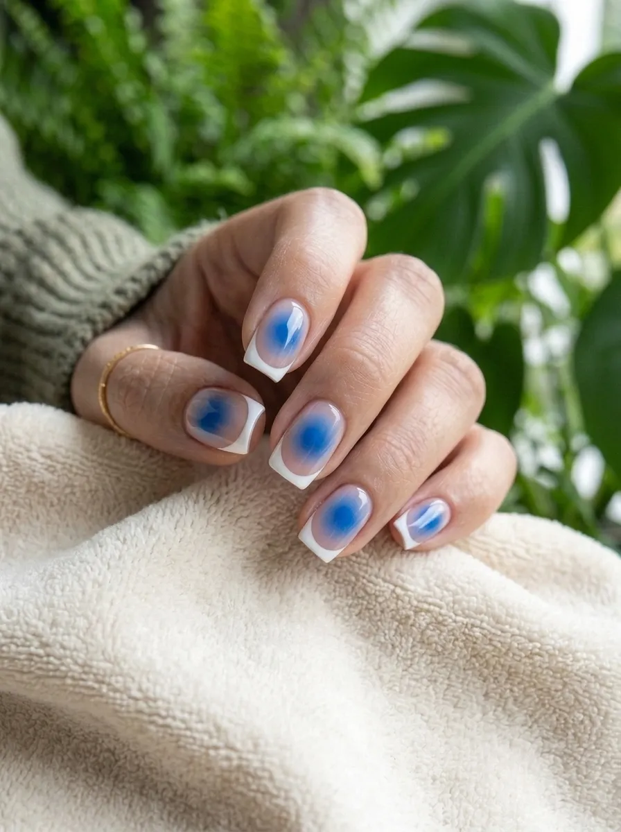 Blue Aura French Ombre Combo
