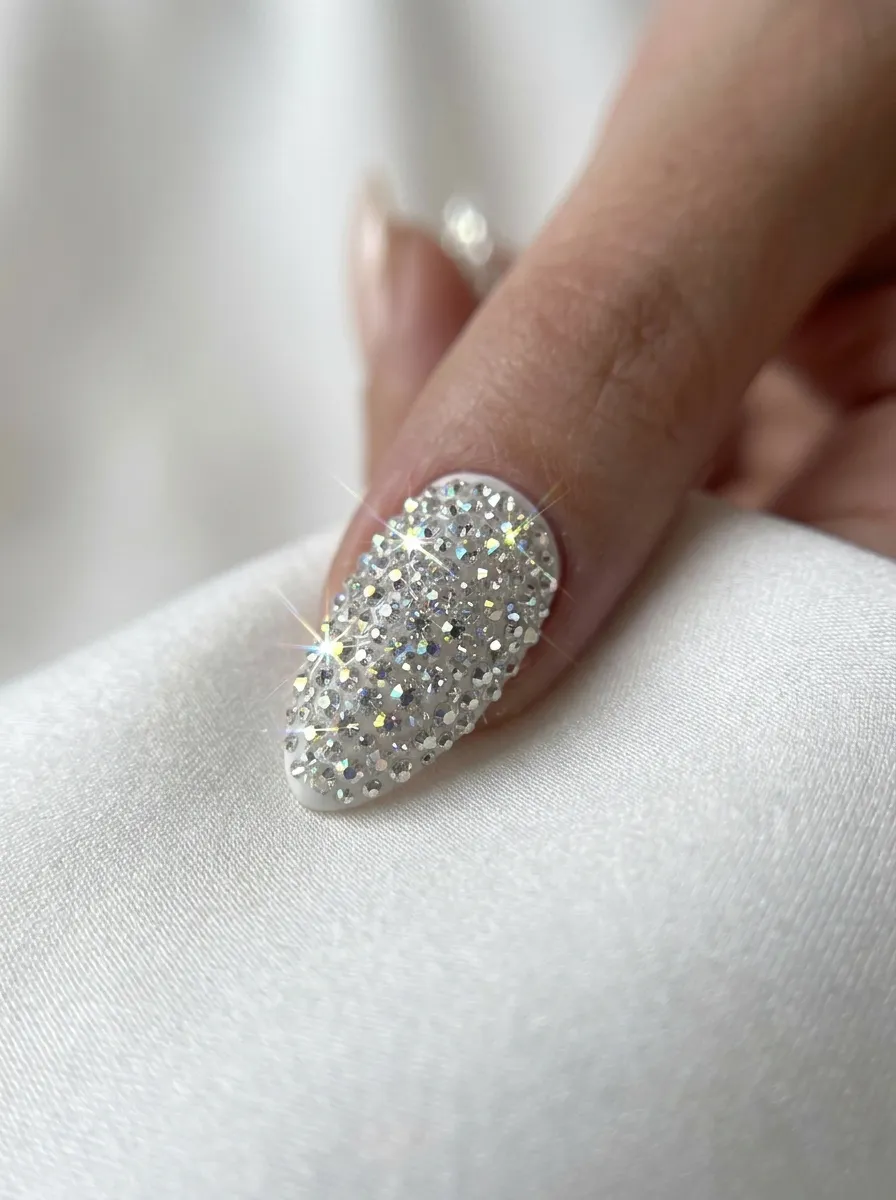 Crystal Encrusted Statement Nail