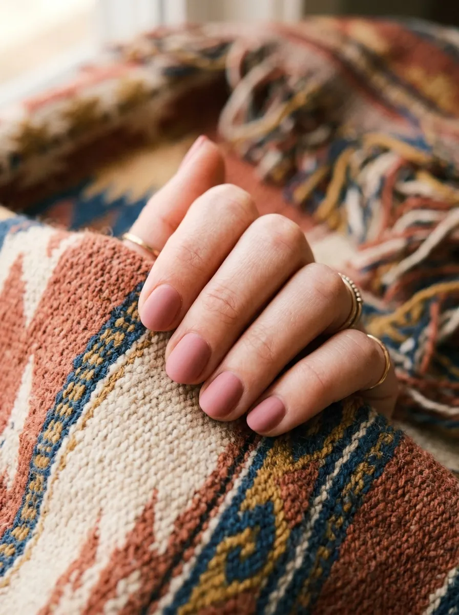 Dusty Rose Western Nails