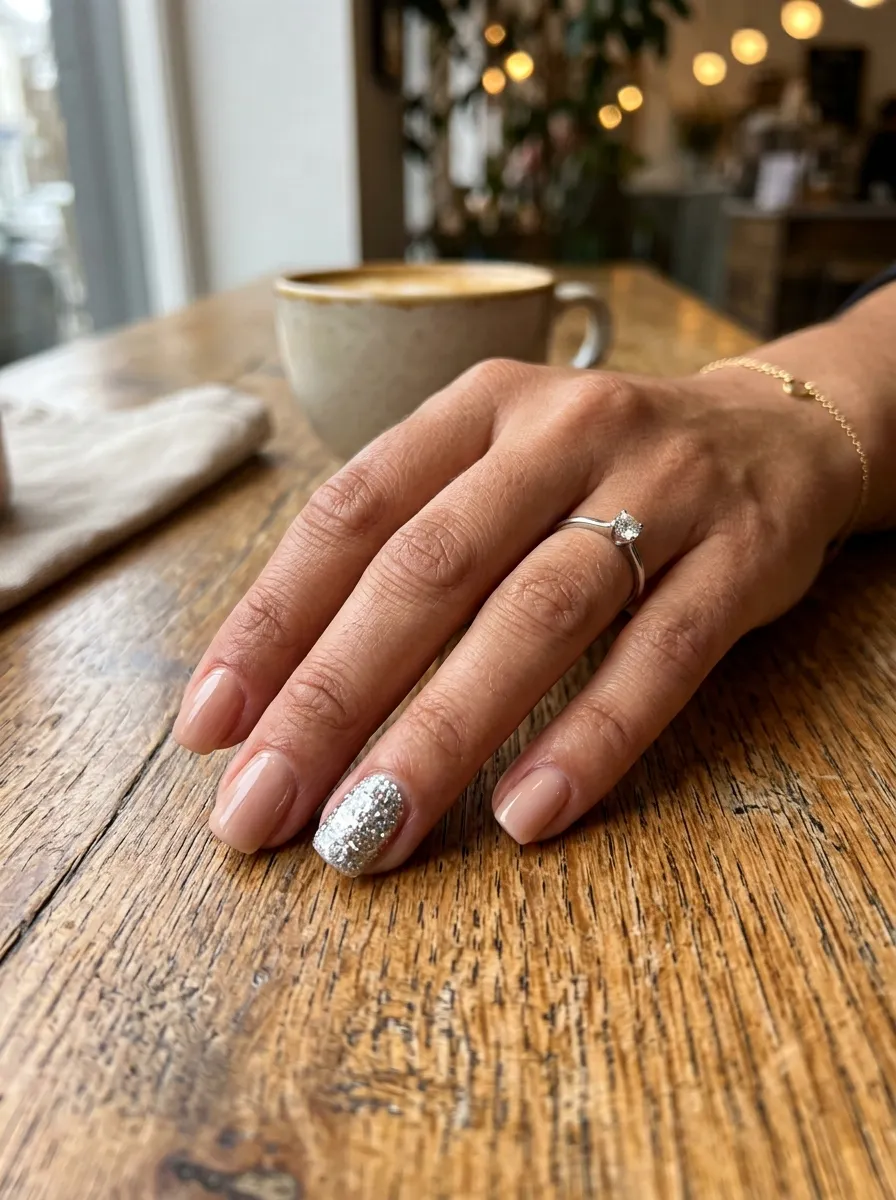Full Glitter Accent Nail