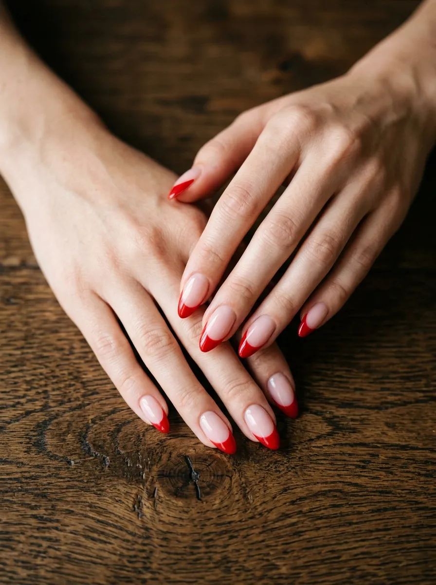 Red French Tips