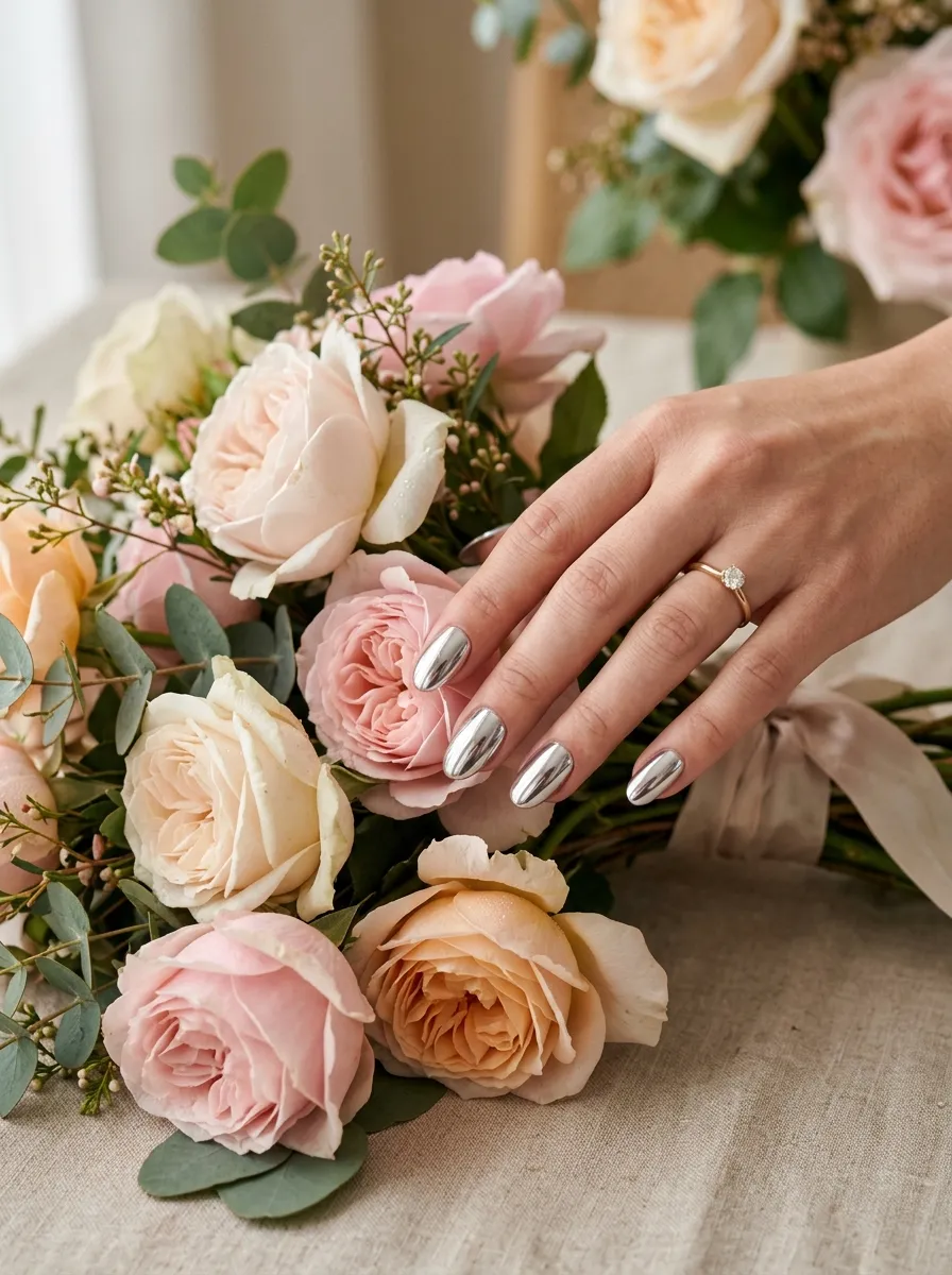 Chrome Nails for a Mirror Shine