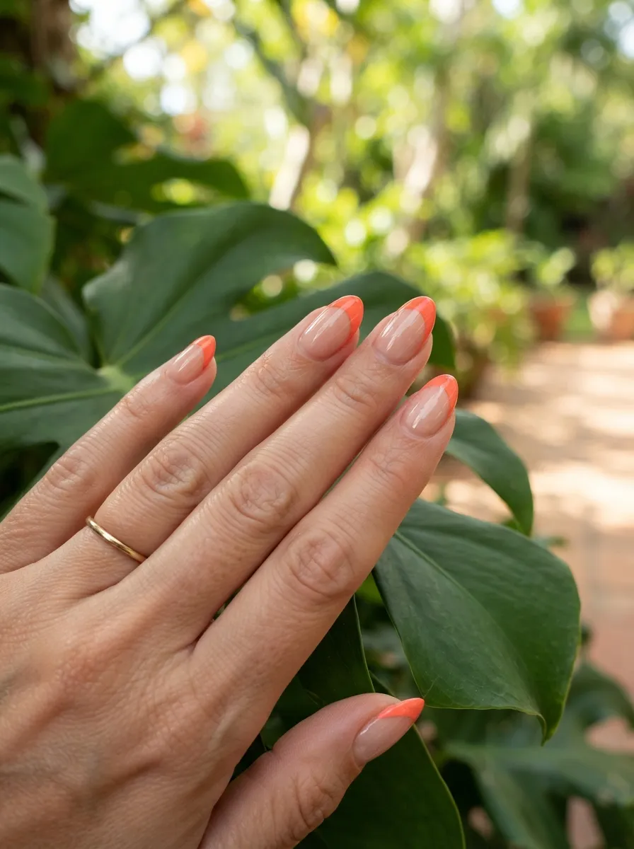 Coral Reef French Tips