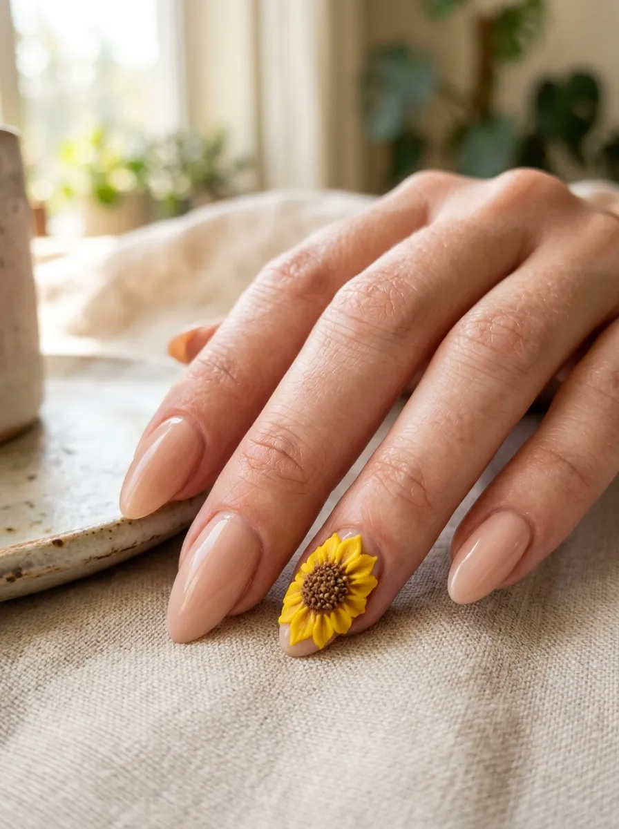Sunflower Statement Nail