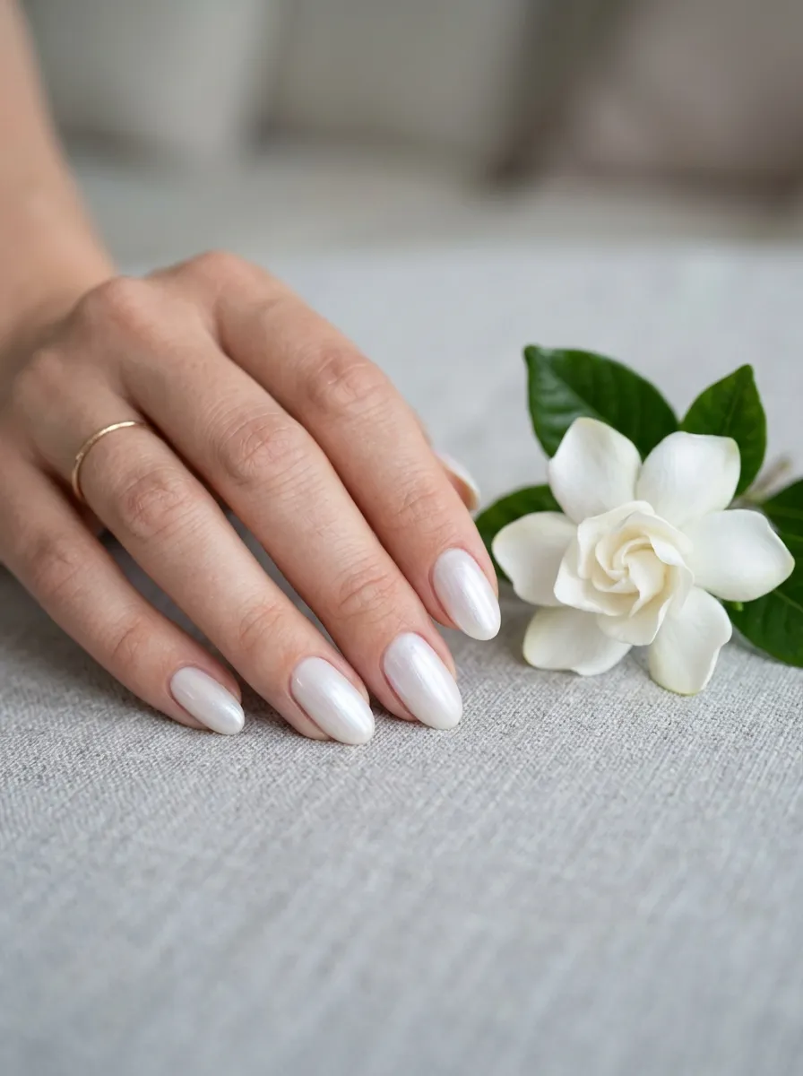 Milky White with Pearl Shimmer