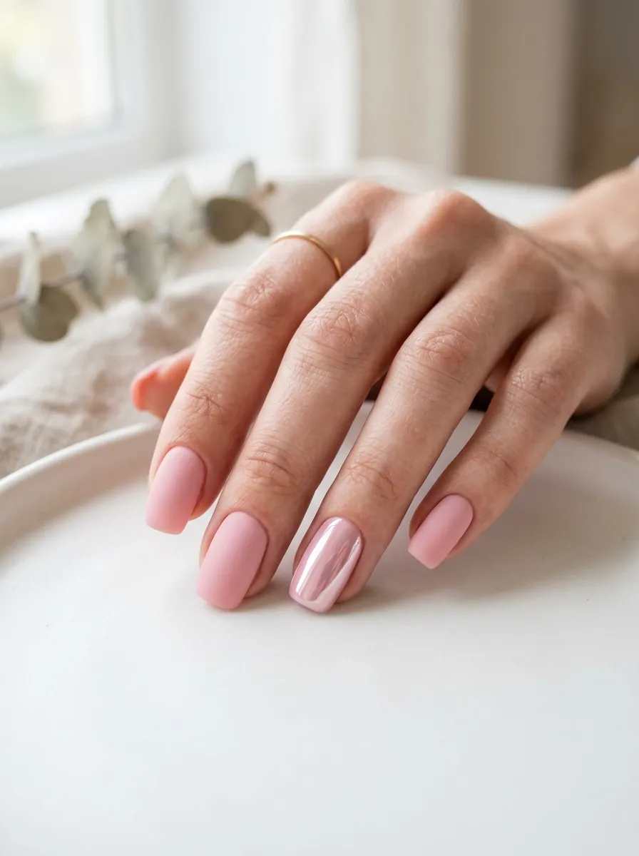 Matte Pink With Chrome Accents