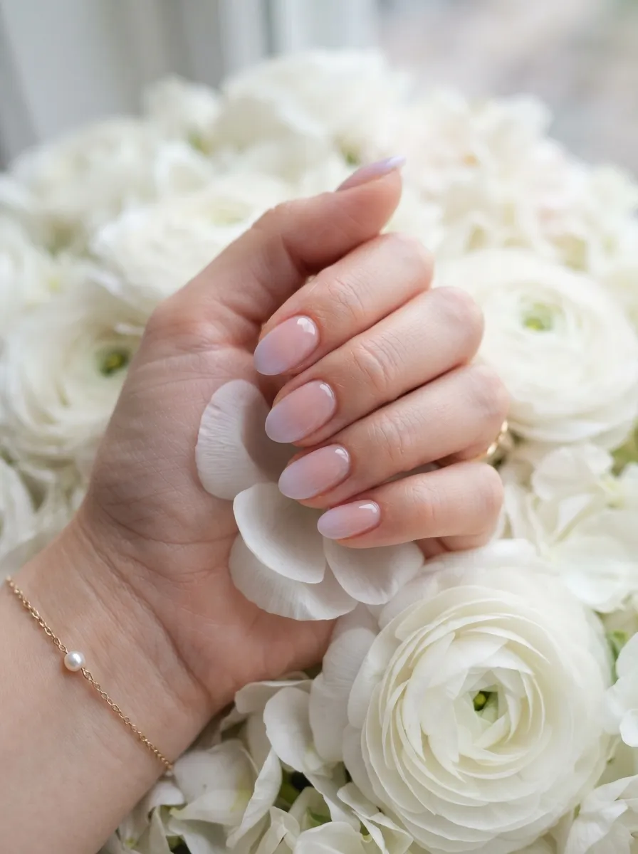 Blush Pink to Soft Lilac Ombre