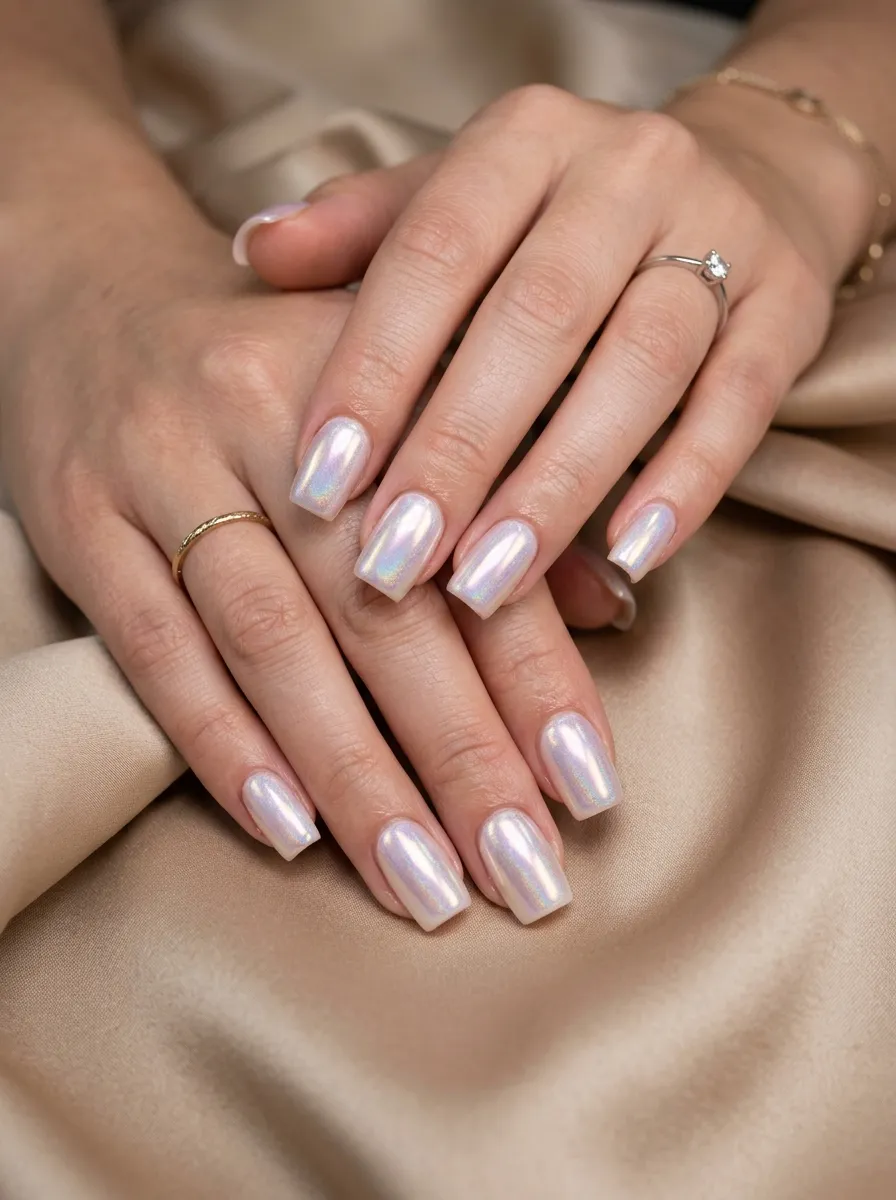 Glazed Donut Nails in Square Shape
