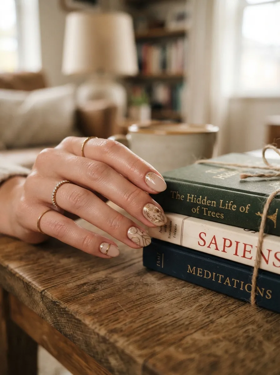 Minimalist Line Art Nails