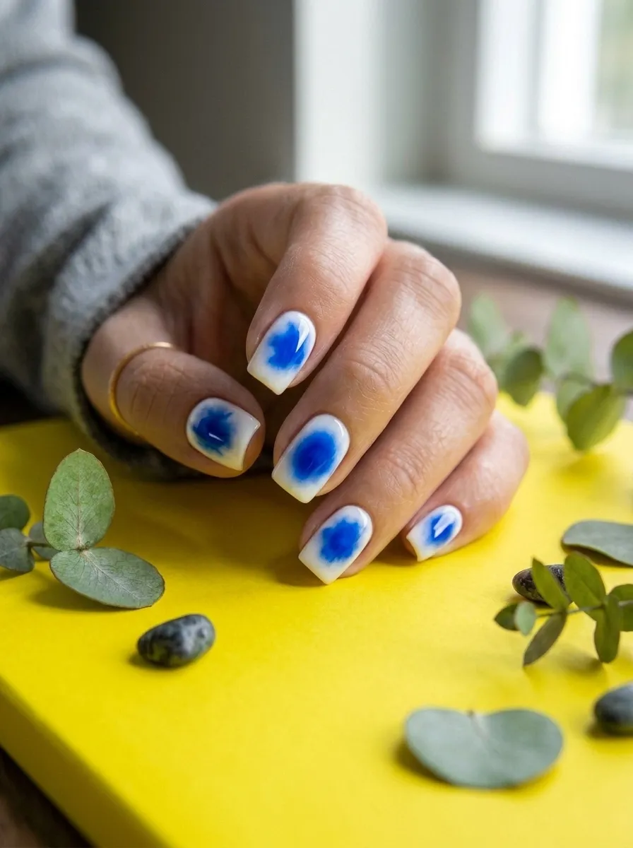 Electric Blue Statement Nails