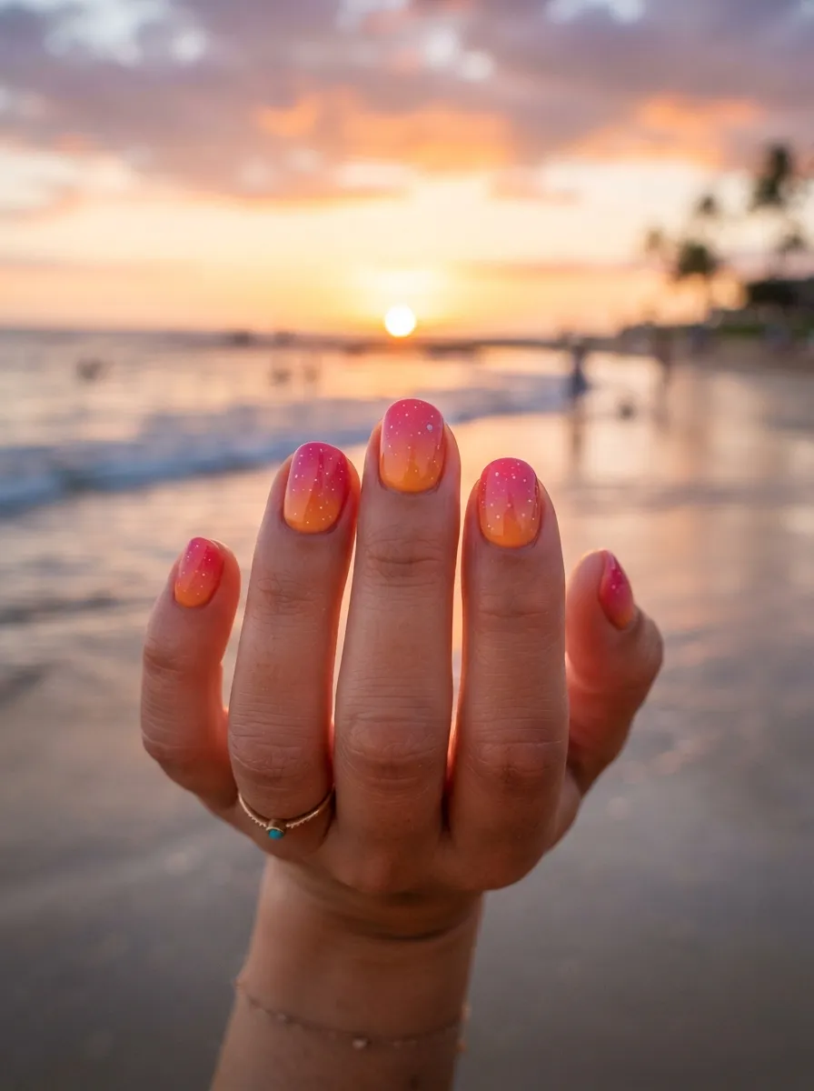 Sunset Gradient Nails