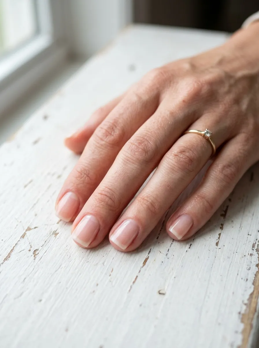 Barely-There Sheer Square Nails