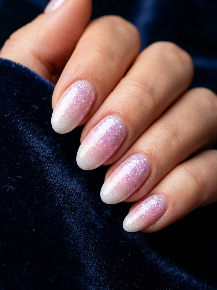 Opal Glitter Ombre Effect