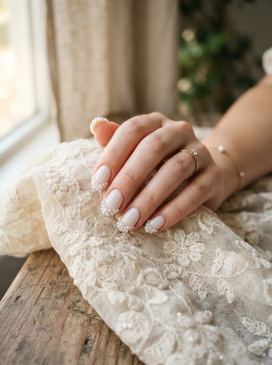 Pearl Embellished Tips