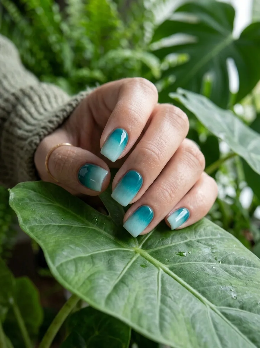 Teal Aura Ombre