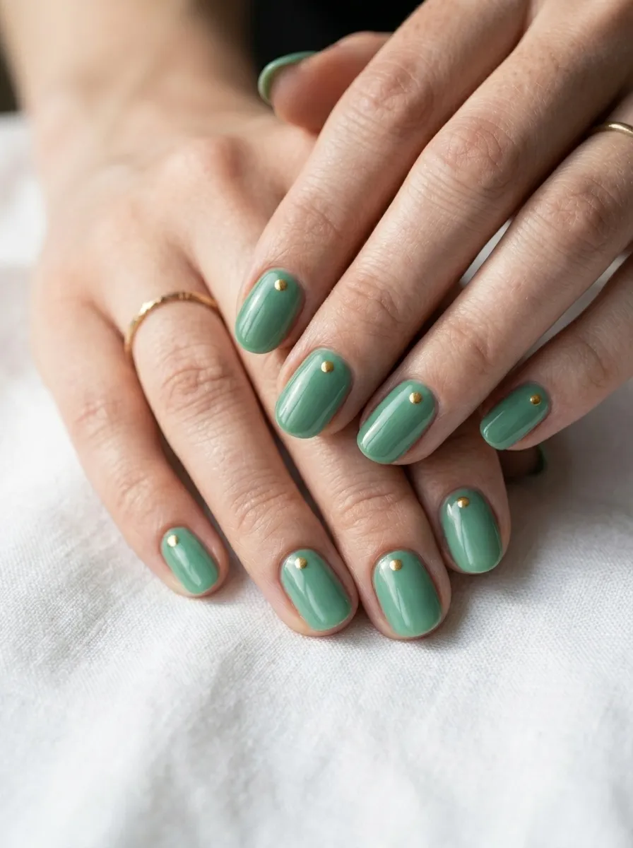 Minimalist Jade With a Single Gold Dot