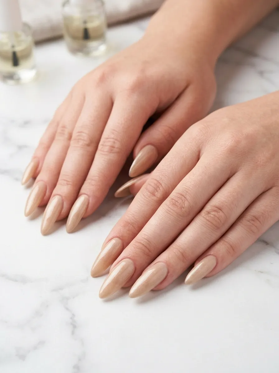 Extended Almond Nails