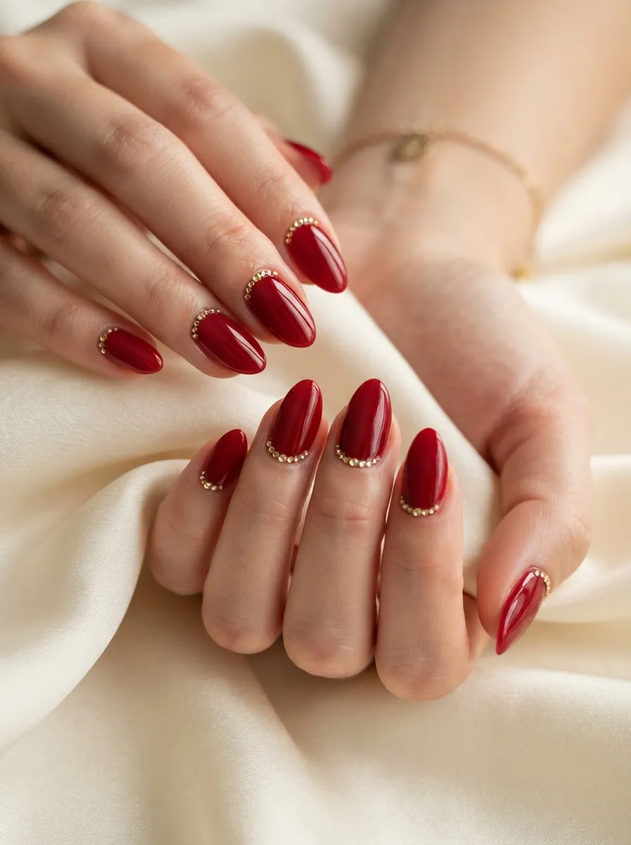 Bold Red with Gold Accents