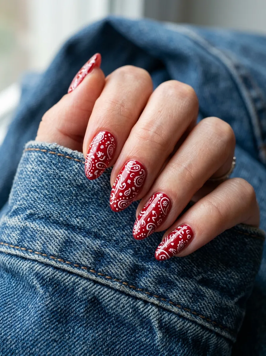 Bandana Print Nails