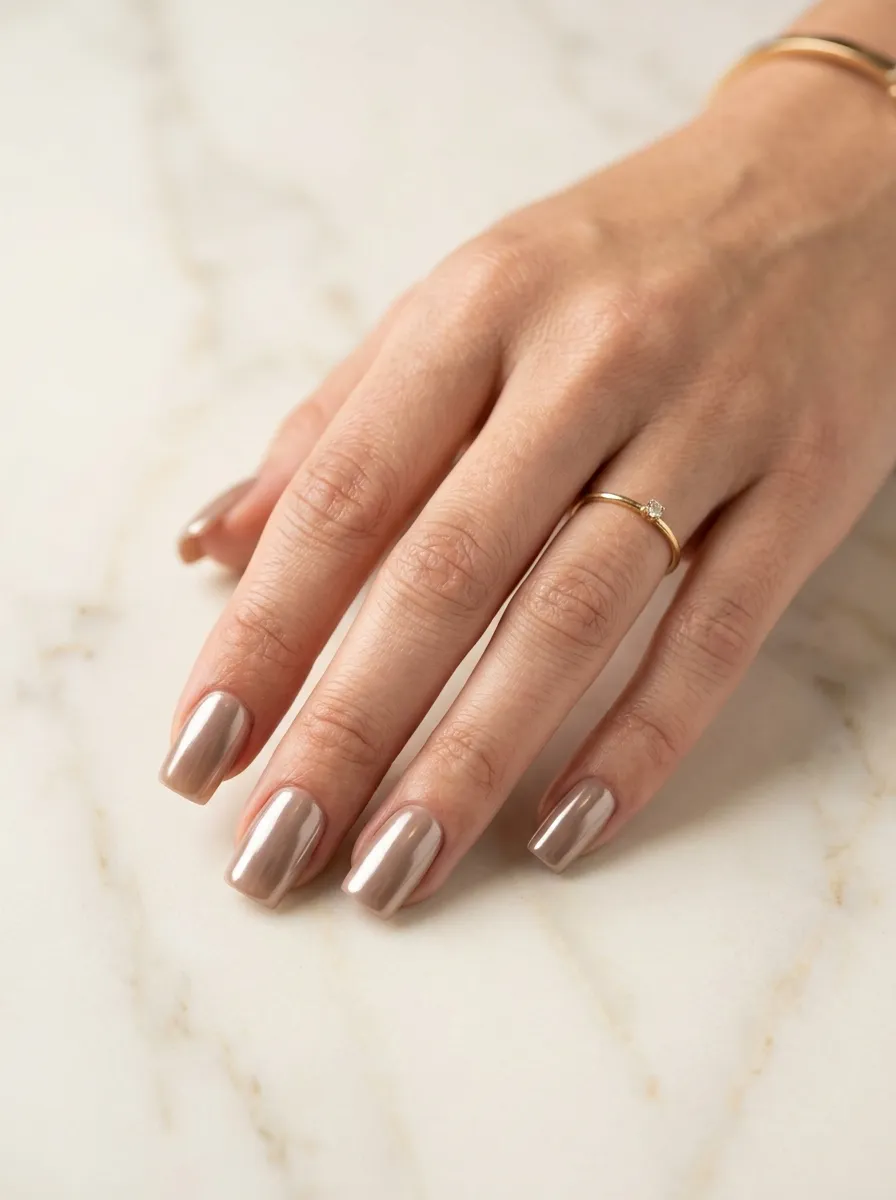 Neutral Taupe with Chrome Powder