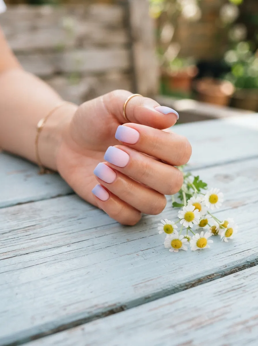 Pastel Pink to Periwinkle Ombre