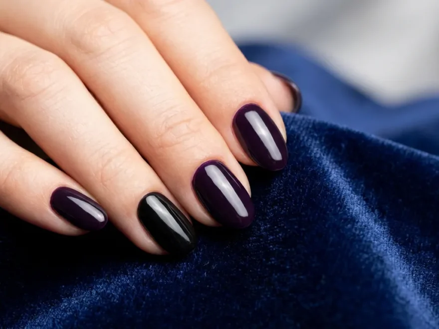 Purple and Black Nail Ideas