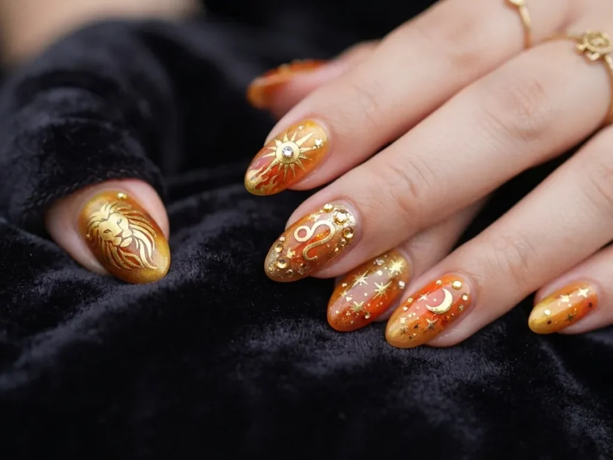Leo Birthday Nail Ideas