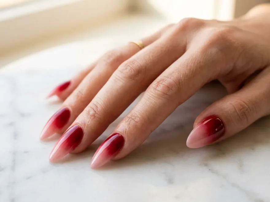 Acrylic Red Ombre Nail Ideas