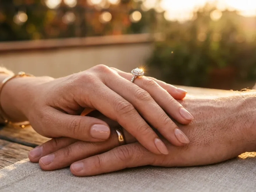 Engagement Photo Nail Ideas That Glow
